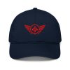 Red Embroidered Logo Dad Cap | Organic