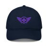 Purple Embroidered Logo Dad Cap | Organic