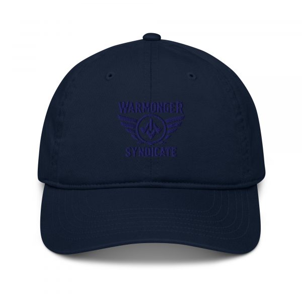 Navy Embroidered Brand Logo Dad Cap | Organic