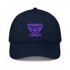 Purple Embroidered Brand Logo Dad Cap | Organic