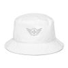 White Embroidered Logo Bucket Hat | Organic