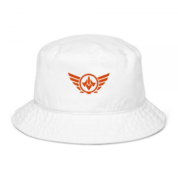 Orange Embroidered Logo Bucket Hat | Organic