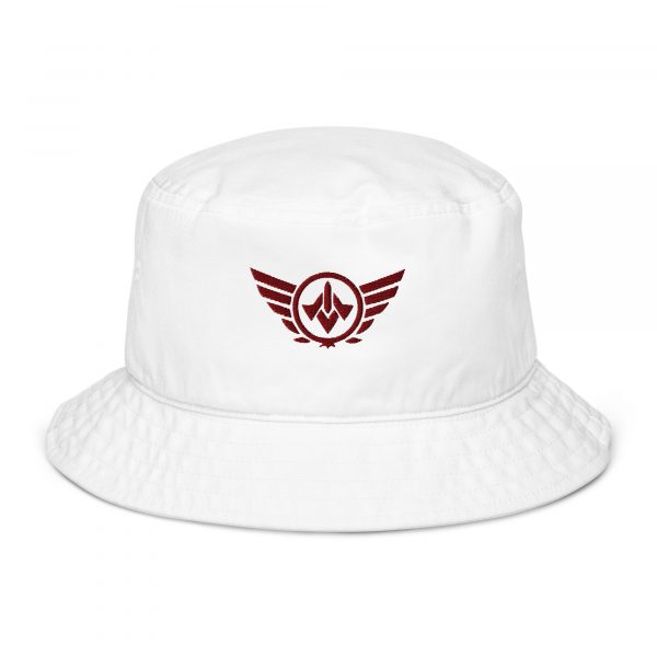 Maroon Embroidered Logo Bucket Hat | Organic