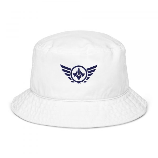 Navy Embroidered Logo Bucket Hat | Organic