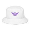 Purple Embroidered Logo Bucket Hat | Organic