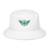 organic-bucket-hat-bio-white-front-68bb1b6c35bd5.jpg Kelly Green Embroidered Logo Bucket Hat | Organic