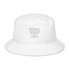 White Embroidered Brand Logo Bucket Hat | Organic