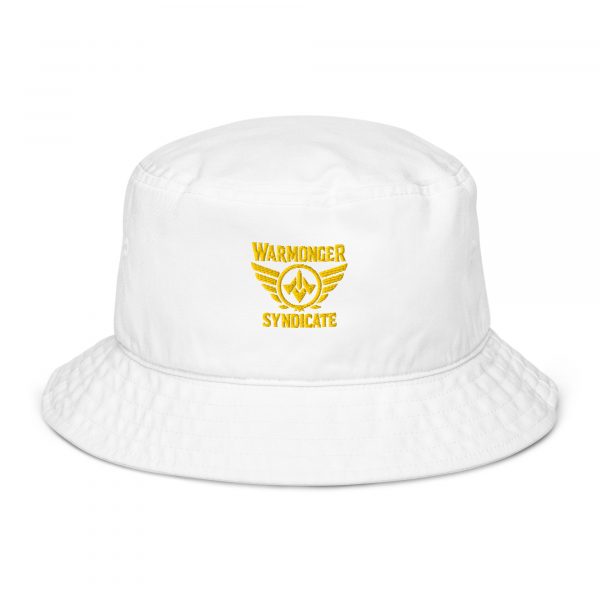 Gold Embroidered Brand Logo Bucket Hat | Organic