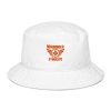 Orange Embroidered Brand Logo Bucket Hat | Organic