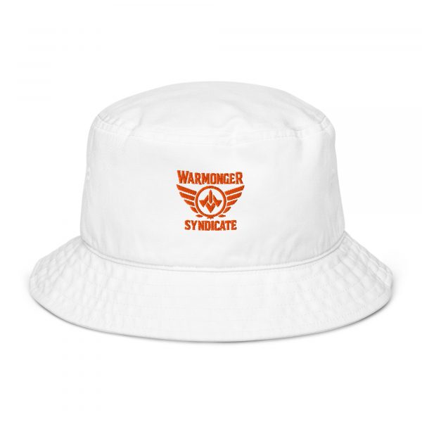Orange Embroidered Brand Logo Bucket Hat | Organic