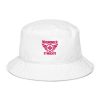 Flamingo Embroidered Brand Logo Bucket Hat | Organic