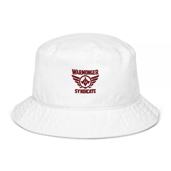 Maroon Embroidered Brand Logo Bucket Hat | Organic