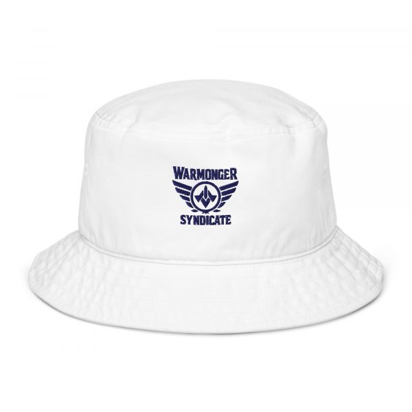 Navy Embroidered Brand Logo Bucket Hat | Organic