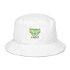 organic-bucket-hat-bio-white-front-68bb21042bf75.jpg Kiwi Green Embroidered Brand Logo Bucket Hat | Organic