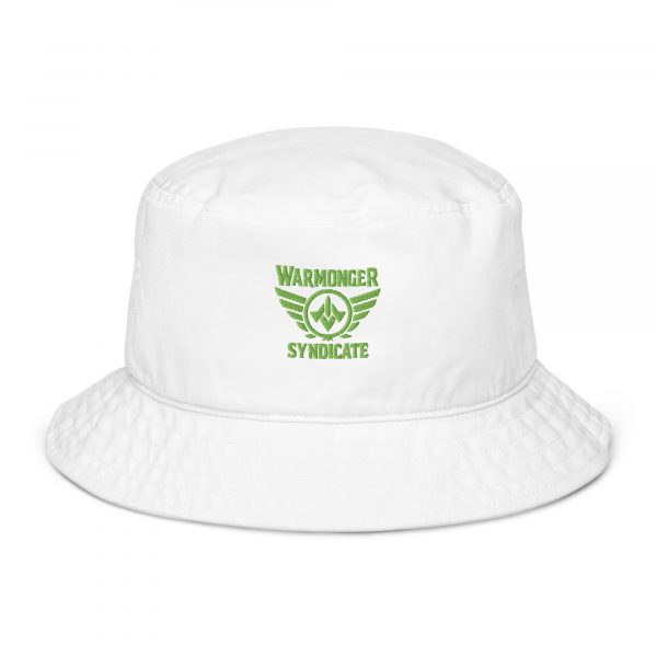 organic-bucket-hat-bio-white-front-68bb21042bf75.jpg Kiwi Green Embroidered Brand Logo Bucket Hat | Organic