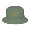 Old Gold Embroidered Logo Bucket Hat | Organic