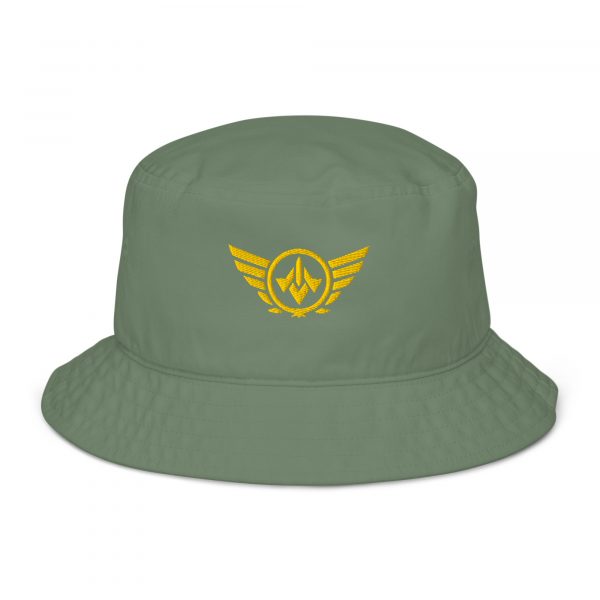 Gold Embroidered Logo Bucket Hat | Organic