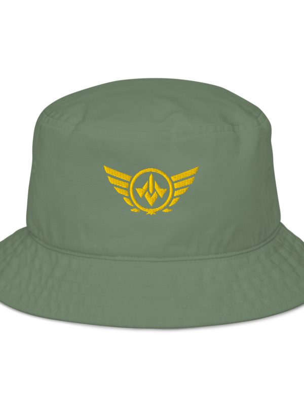 Gold Embroidered Logo Bucket Hat | Organic