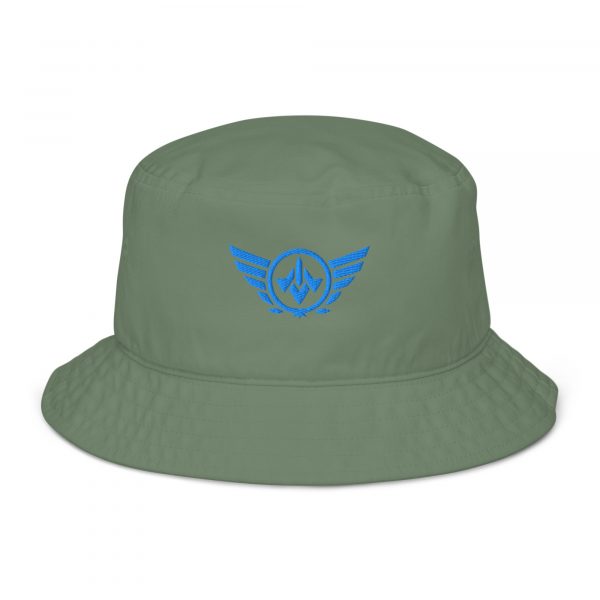 Aqua Embroidered Logo Bucket Hat | Organic