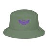 Purple Embroidered Logo Bucket Hat | Organic