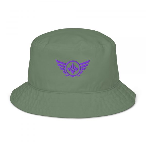 Purple Embroidered Logo Bucket Hat | Organic
