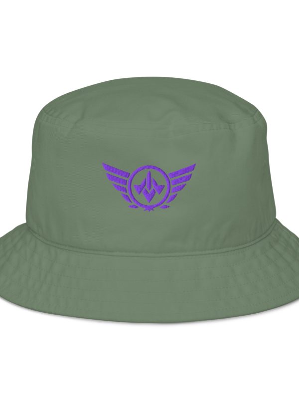 Purple Embroidered Logo Bucket Hat | Organic