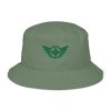 organic-bucket-hat-dill-front-68bb1b6c34ae9.jpg Kelly Green Embroidered Logo Bucket Hat | Organic