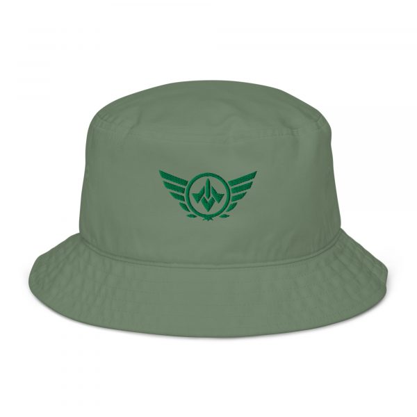 organic-bucket-hat-dill-front-68bb1b6c34ae9.jpg Kelly Green Embroidered Logo Bucket Hat | Organic