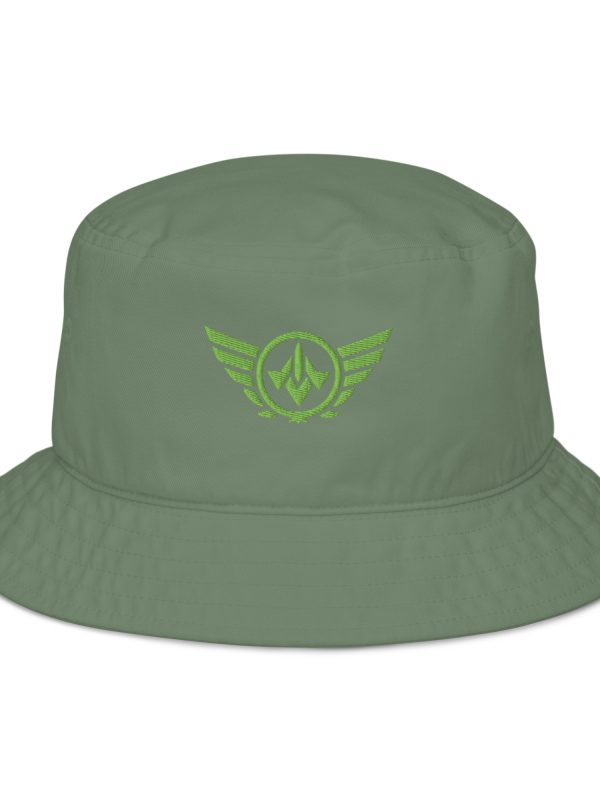 Kiwi Green Embroidered Logo Bucket Hat | Organic