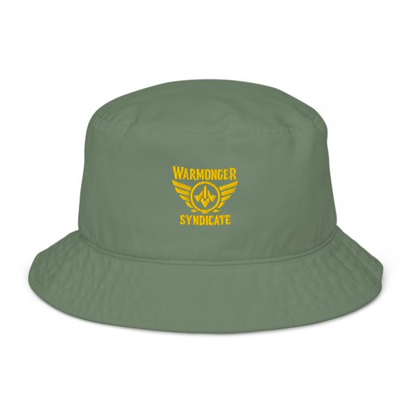 Gold Embroidered Brand Logo Bucket Hat | Organic