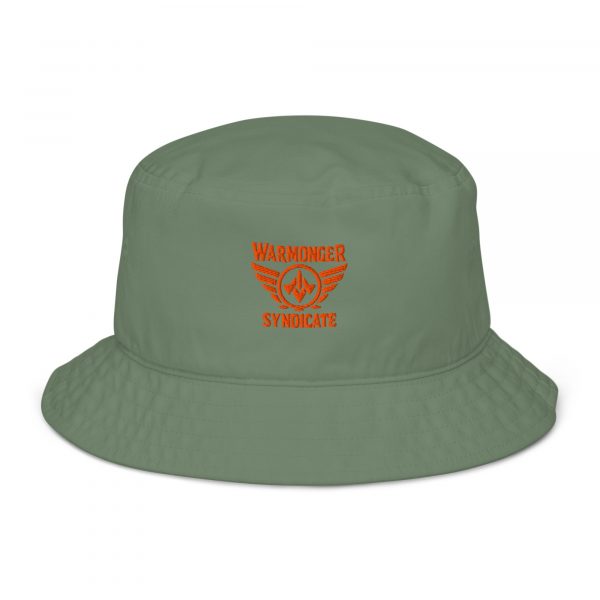 Orange Embroidered Brand Logo Bucket Hat | Organic