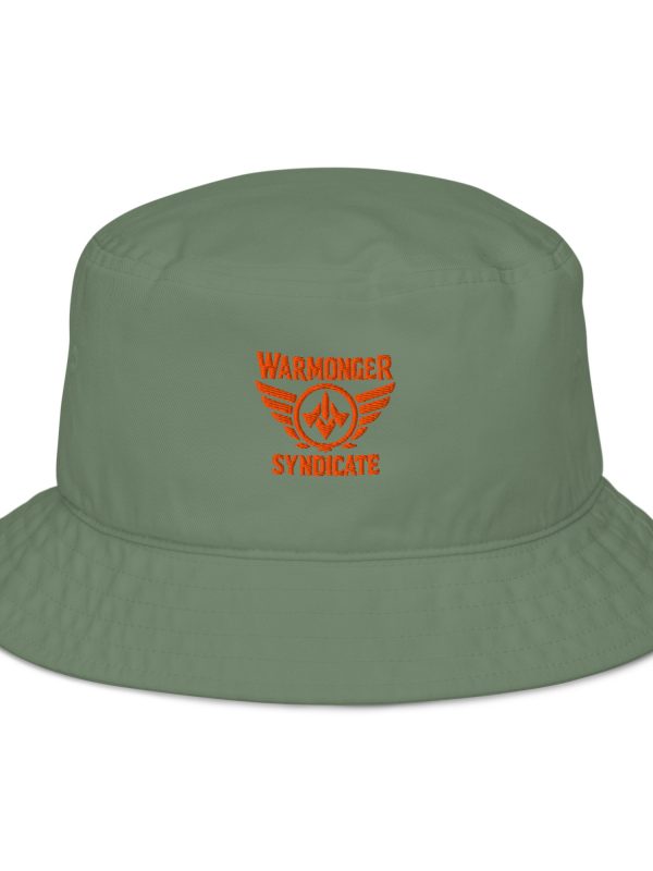 Orange Embroidered Brand Logo Bucket Hat | Organic