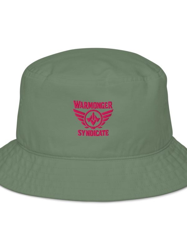 Flamingo Embroidered Brand Logo Bucket Hat | Organic