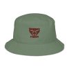 Maroon Embroidered Brand Logo Bucket Hat | Organic