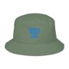 Aqua Embroidered Brand Logo Bucket Hat | Organic