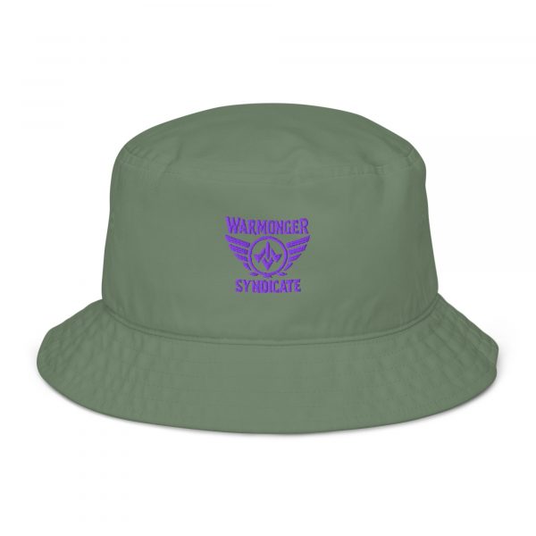 Purple Embroidered Brand Logo Bucket Hat | Organic