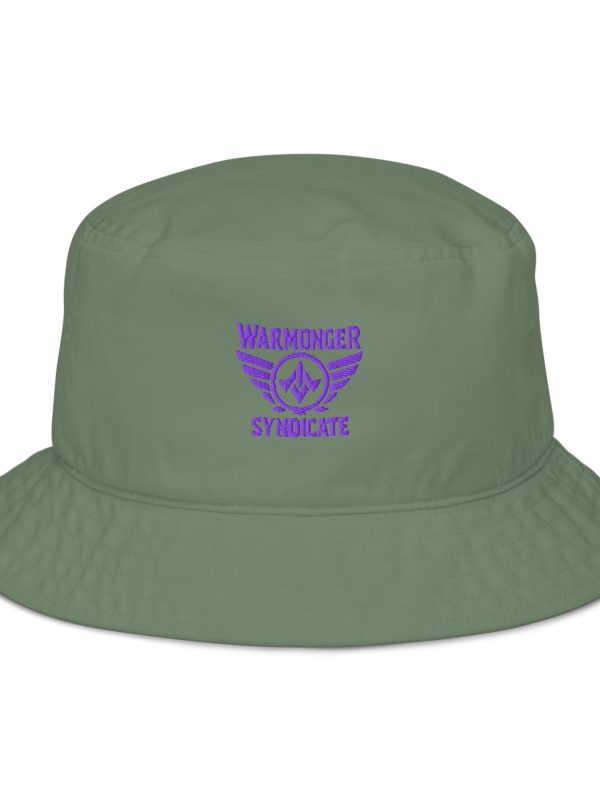 Purple Embroidered Brand Logo Bucket Hat | Organic