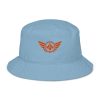 Orange Embroidered Logo Bucket Hat | Organic