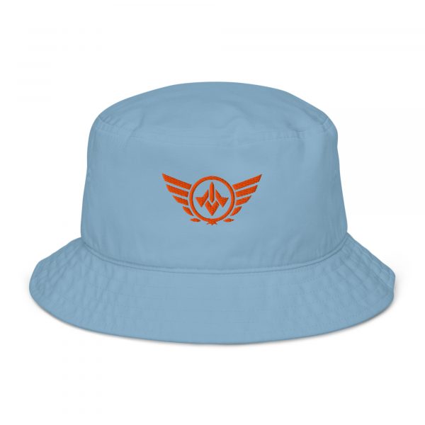 Orange Embroidered Logo Bucket Hat | Organic