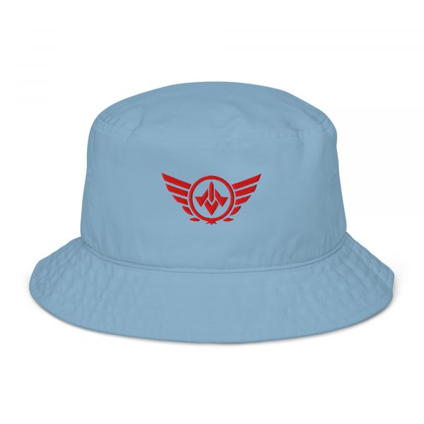 Red Embroidered Logo Bucket Hat | Organic