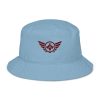Maroon Embroidered Logo Bucket Hat | Organic