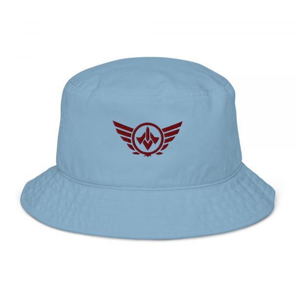 Maroon Embroidered Logo Bucket Hat | Organic