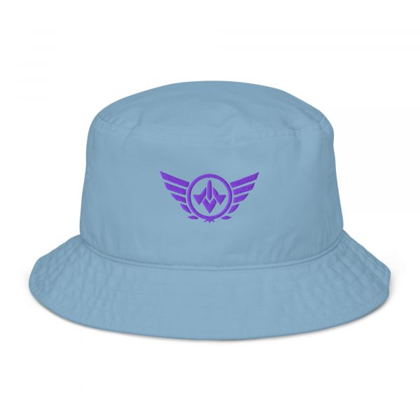 Purple Embroidered Logo Bucket Hat | Organic