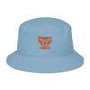 Orange Embroidered Brand Logo Bucket Hat | Organic
