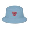Red Embroidered Brand Logo Bucket Hat | Organic