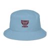 Maroon Embroidered Brand Logo Bucket Hat | Organic