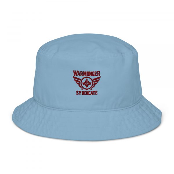 Maroon Embroidered Brand Logo Bucket Hat | Organic
