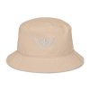 White Embroidered Logo Bucket Hat | Organic