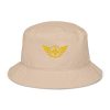 Gold Embroidered Logo Bucket Hat | Organic
