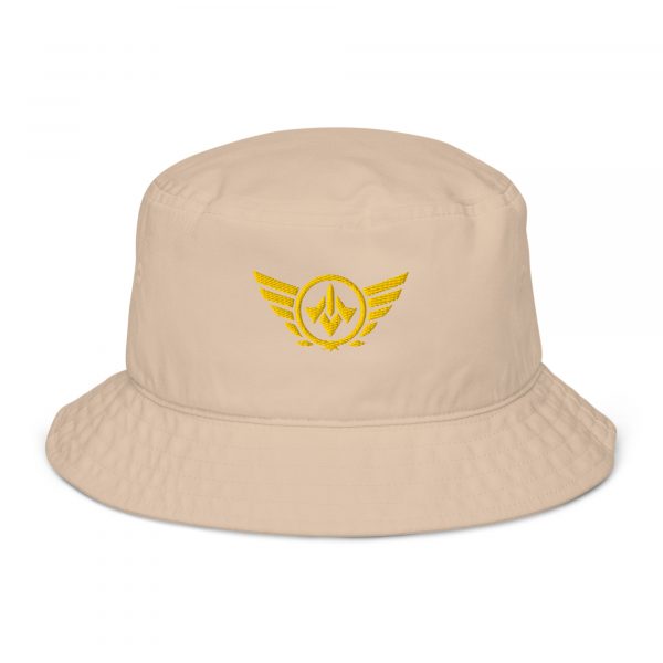 Gold Embroidered Logo Bucket Hat | Organic